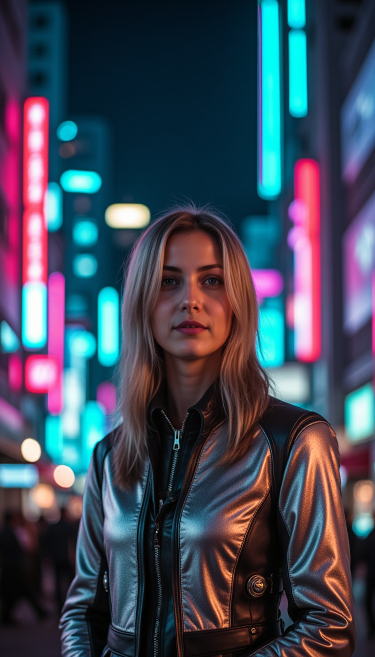 Киберпанк-Город: Неон и Sony A1 (Фотошедевры)
 - Фотосессия с нейросетью