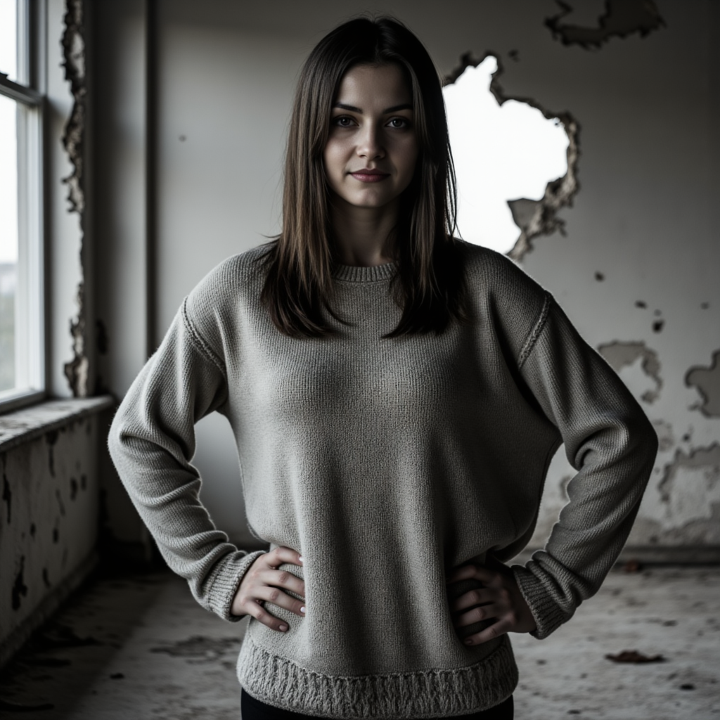 Таинство черно-белого: Женская фотосессия в руинах
 - Фотосессия с нейросетью