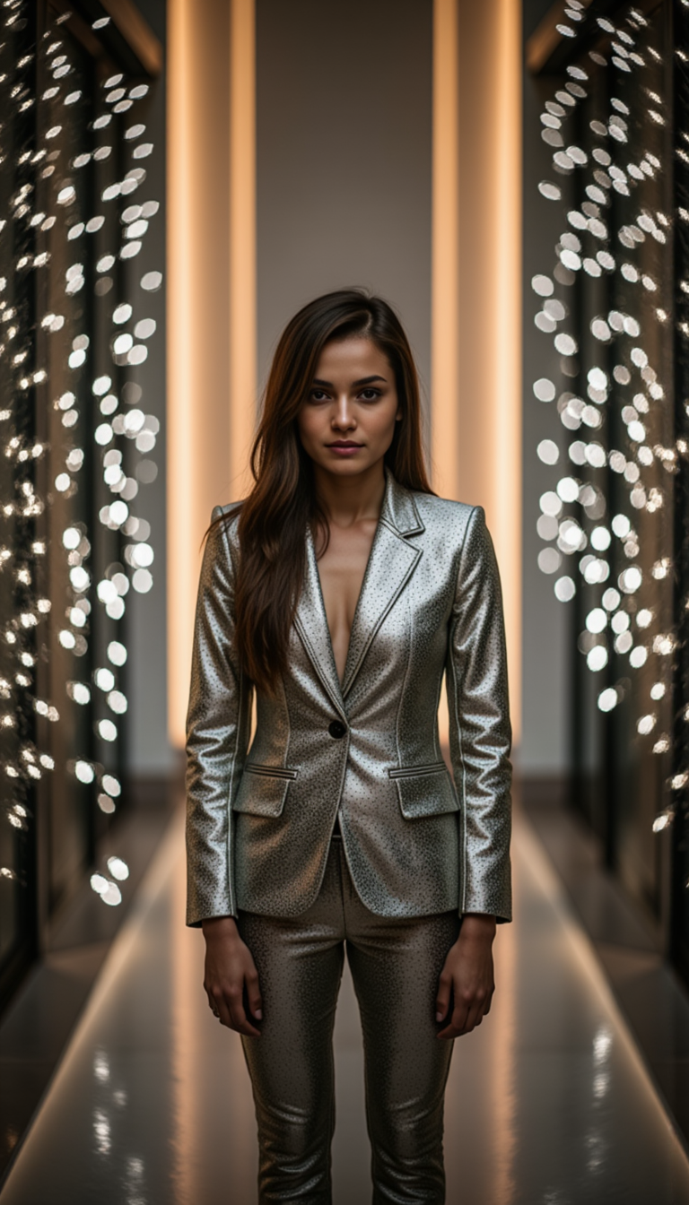 Новогодняя сказка: Фото с гирляндами (Canon EOS R6)
 - Фотосессия с нейросетью