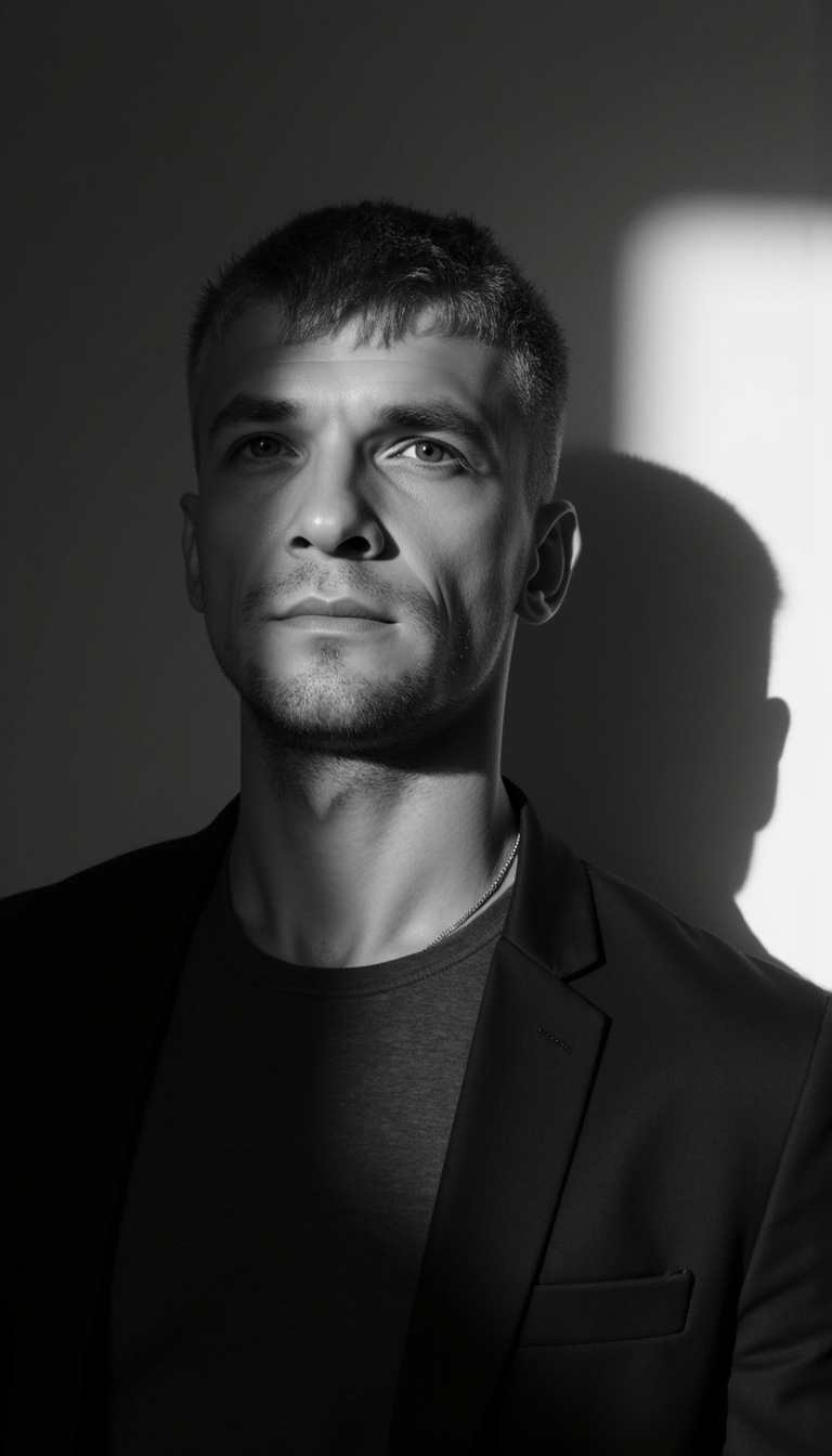 Ч/Б Портрет: AI, Canon EOS R6, Влюбленность
 - Фотосессия с ИИ AIQA