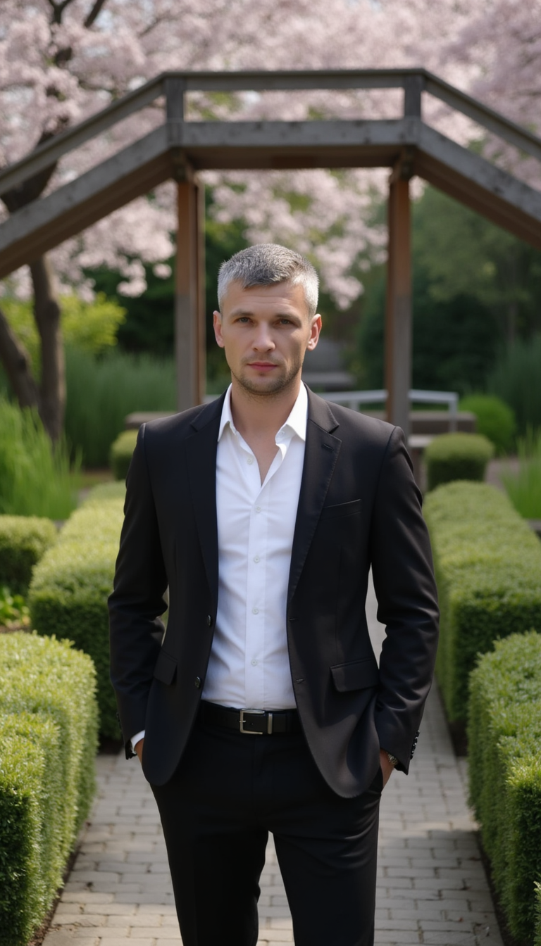 Японский сад: Симметрия и утонченность фотосессии
 - Фотосессия с ИИ AIQA