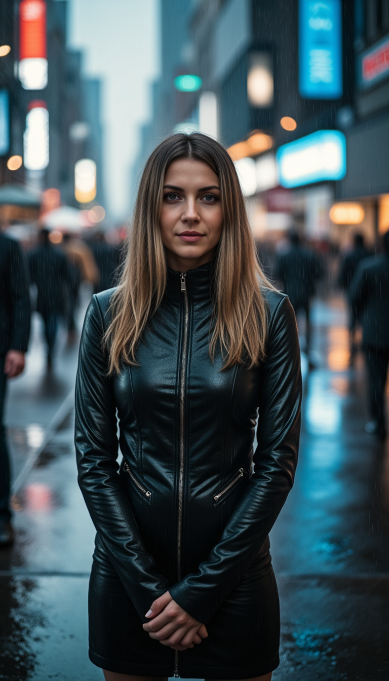 Ливень: Атмосферные фото Sony A1 (85mm)
 - Фотосессия с нейросетью