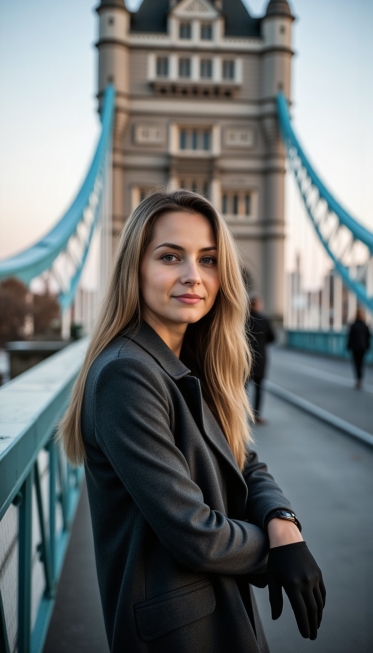 Тауэрский мост: Nikon Z8, мягкий свет, боке
 - Фотосессия с нейросетью