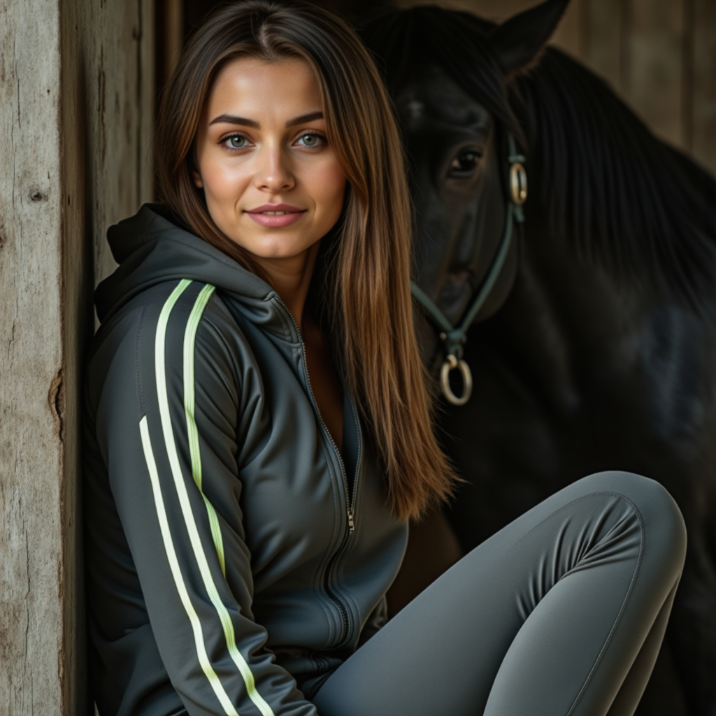Тихий спорт: фотосессия с конем - Фотосессия с нейросетью