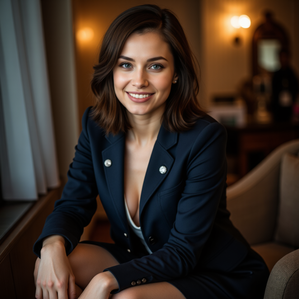 Арт-деко портрет нейросетью: элеганс блейзера - Фотосессия с нейросетью