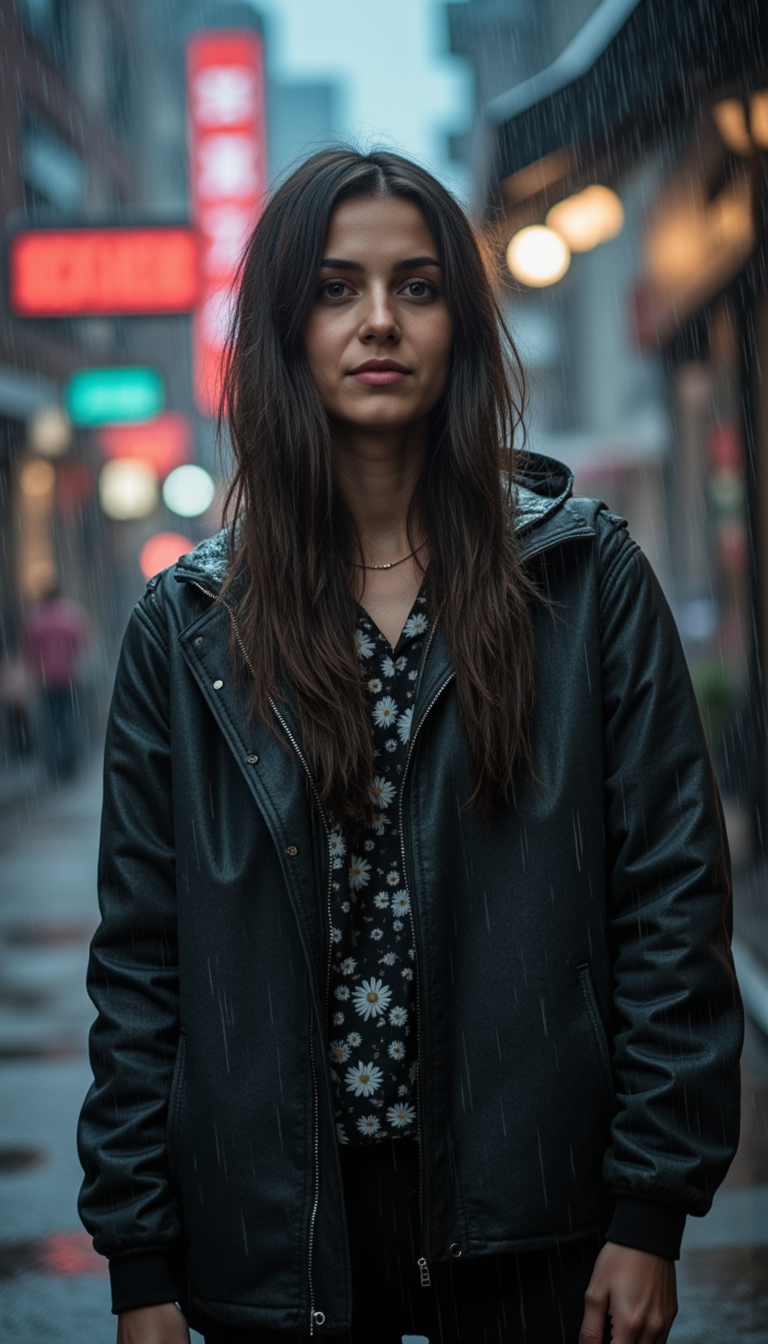 AI Фото в Дождь: Атмосфера и Canon EOS R5
