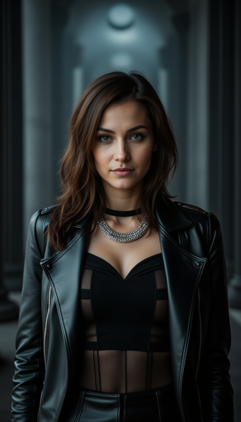 ИИ Фото в Черном: Canon EOS R6, Блюр Эффект
 - Фотосессия с ИИ AIQA