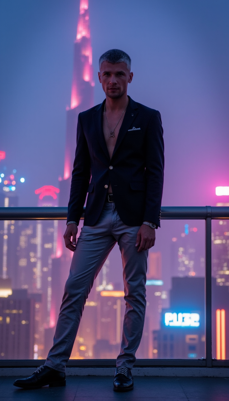 Фотосессия в Дубае: Кино + Свет = Идеал!
 - Фотосессия с ИИ AIQA