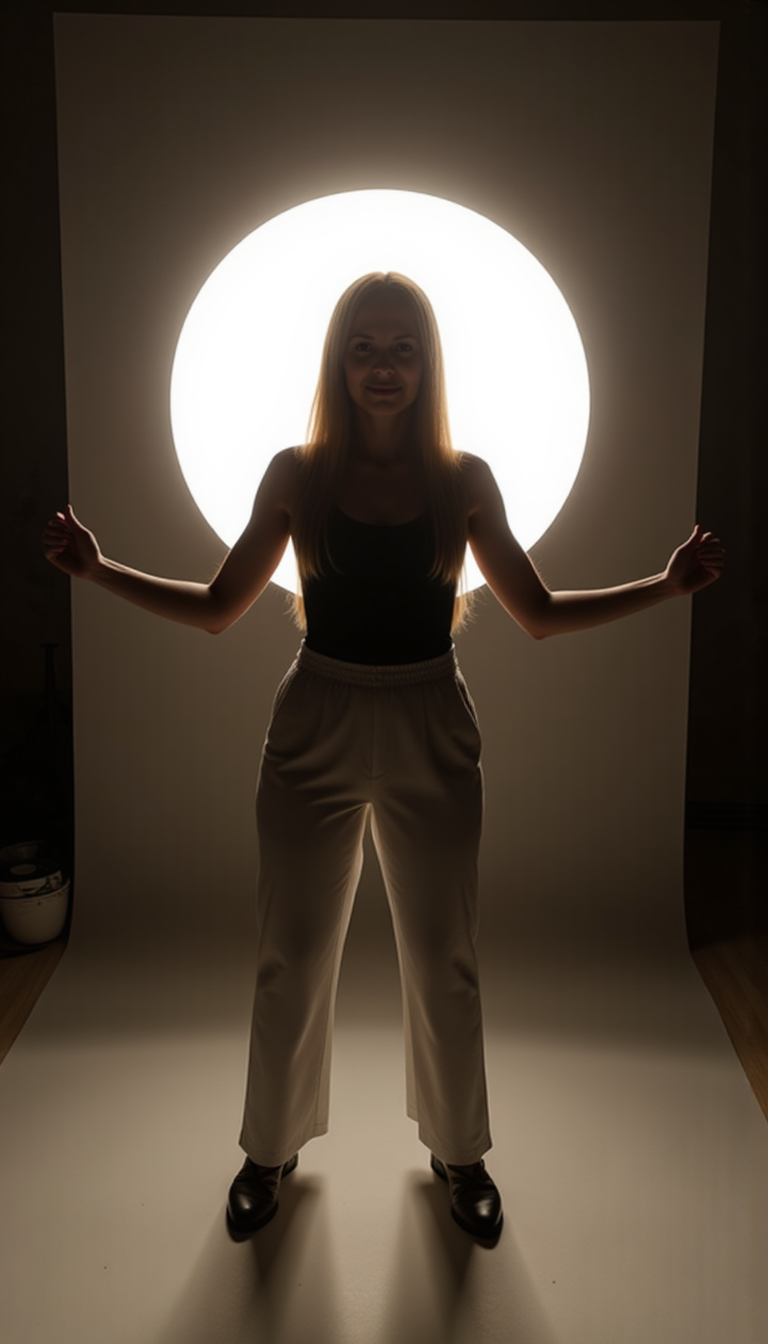 ИИ Фотосессия в Студии: Backlight, Sony A7 IV
 - Фотосессия с ИИ AIQA